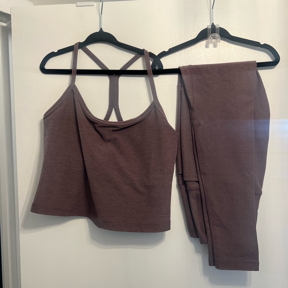 Beyond Yoga Birch Heather Set